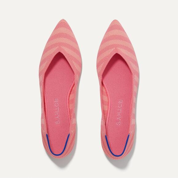 Rothy's The Point Macaroon Stripe 9.5 - Picture 1 of 8